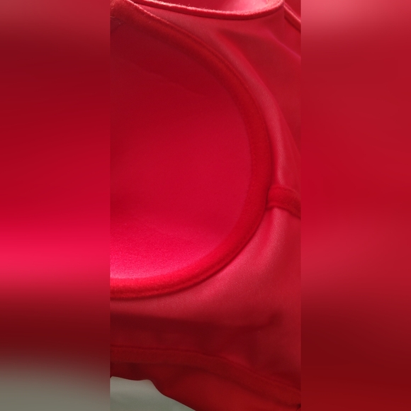 Bustier women faux leather color red style Gothic adjustable straps New L /XL - Picture 12 of 16